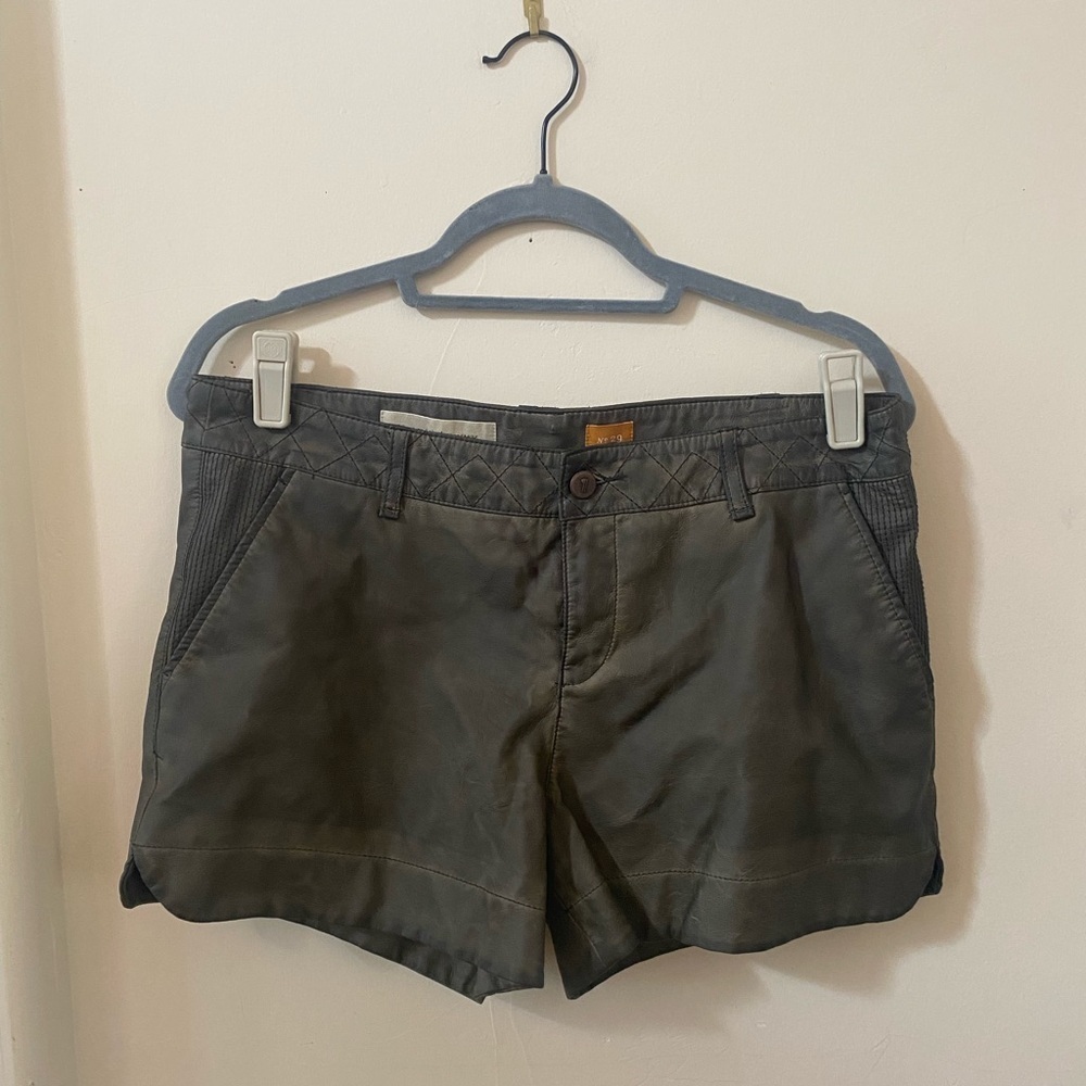 ANTHROPOLOGIE PILCRO AND THE LETTERPRESS PLEATHER QUILTED SHORTS WESTERN ANTIQUE